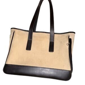 coronado leather light tan suede tote bag conceal carry compartment gun handbag
